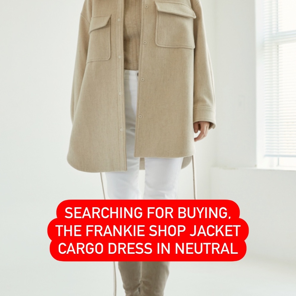 The frankie shop jacket cargo dress in neutral searching